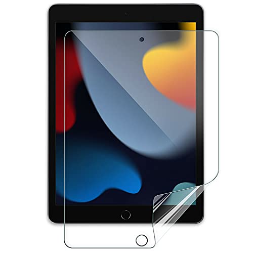 Displayschutzfolie aus gehärtetem Glas oder weichem Glas für Apple iPad Pro Air Mini 3 4 5 6 7 8 9 (weiche Haustierfolie, iPad 9. Generation 2021 10,2 Zoll) von PriceDumb