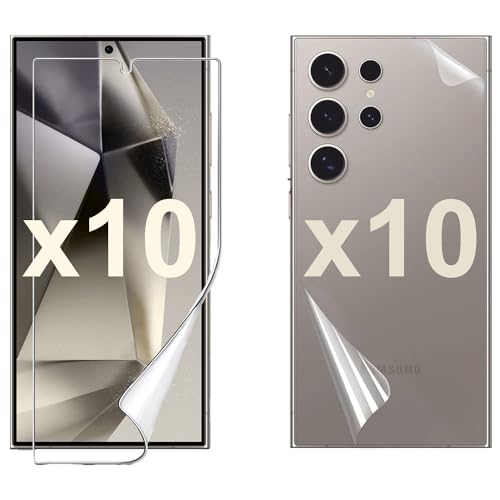 PriceDumb 10 Set weiche PET-Folie Displayschutzfolie für Samsung Galaxy S24 Ultra Vorder- und Rückseite Bulk PriceDumb 10 Set weiche PET-Folie Displayschutzfolie für Samsung Galaxy S24 Ultra Vorder- und Rückseite Bulk von PriceDumb