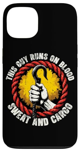Dieser Typ läuft auf Blut, Schweiß und Fracht Hülle für iPhone 13 von Pride Dockworker Longshoreman Stevedores Cargo