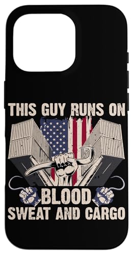 Dieser Typ läuft auf Blut, Schweiß und Fracht Hülle für iPhone 16 Pro von Pride Dockworker Longshoreman Stevedores Cargo