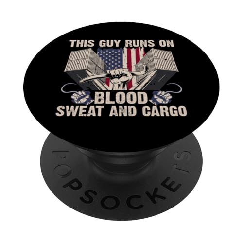 Dieser Typ läuft auf Blut, Schweiß und Fracht PopSockets Klebender PopGrip Dieser Typ läuft auf Blut, Schweiß und Fracht PopSockets Klebender PopGrip von Pride Dockworker Longshoreman Stevedores Cargo
