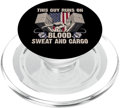 Dieser Typ läuft auf Blut, Schweiß und Fracht PopSockets PopGrip für MagSafe von Pride Dockworker Longshoreman Stevedores Cargo