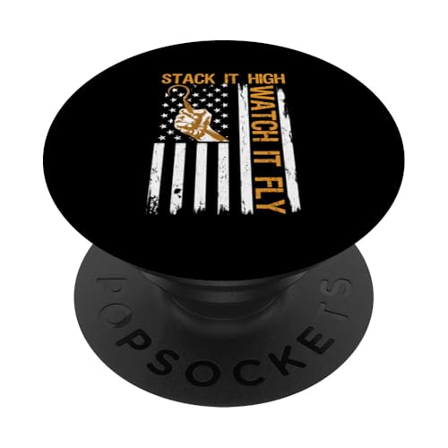 Longshoreman Pride Flagge der USA, stapeln Sie sie hoch, schauen Sie zu, wie sie fliegt PopSockets Klebender PopGrip Longshoreman Pride Flagge der USA, stapeln Sie sie hoch, schauen Sie zu, wie sie fliegt PopSockets Klebender PopGrip von Pride Dockworker Longshoreman Stevedores Cargo