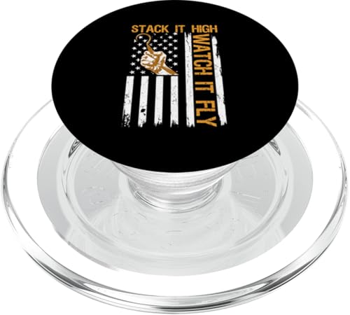 Longshoreman Pride Flagge der USA, stapeln Sie sie hoch, schauen Sie zu, wie sie fliegt PopSockets PopGrip für MagSafe Longshoreman Pride Flagge der USA, stapeln Sie sie hoch, schauen Sie zu, wie sie fliegt PopSockets PopGrip für MagSafe von Pride Dockworker Longshoreman Stevedores Cargo