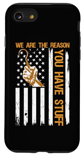Longshoreman Pride USA Flagge Hülle für iPhone SE (2020) / 7 / 8 von Pride Dockworker Longshoreman Stevedores Cargo