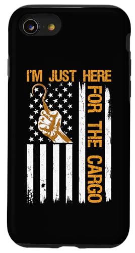 Longshoreman Pride USA Flagge I'm Just Here for The Cargo Hülle für iPhone SE (2020) / 7 / 8 von Pride Dockworker Longshoreman Stevedores Cargo