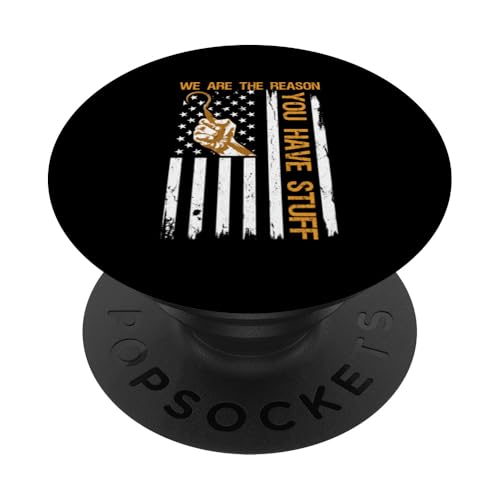 Longshoreman Pride USA Flagge PopSockets Klebender PopGrip Longshoreman Pride USA Flagge PopSockets Klebender PopGrip von Pride Dockworker Longshoreman Stevedores Cargo