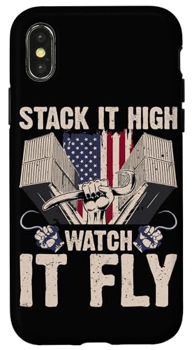 Stack it High, Watch it Fly Longshoreman Humor Spruch Hülle für iPhone X/XS Stack it High, Watch it Fly Longshoreman Humor Spruch Hülle für iPhone X/XS von Pride Dockworker Longshoreman Stevedores Cargo