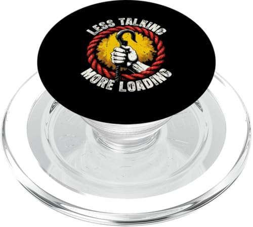 Weniger Sprechen, mehr Laden PopSockets PopGrip für MagSafe Weniger Sprechen, mehr Laden PopSockets PopGrip für MagSafe von Pride Dockworker Longshoreman Stevedores Cargo