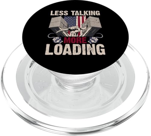Weniger Sprechen, mehr Laden PopSockets PopGrip für MagSafe Weniger Sprechen, mehr Laden PopSockets PopGrip für MagSafe von Pride Dockworker Longshoreman Stevedores Cargo