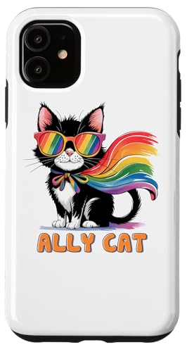 LGBTQ Pride T-Shirt – Ally Cat Regenbogenflagge Hülle für iPhone 11 LGBTQ Pride T-Shirt – Ally Cat Regenbogenflagge Hülle für iPhone 11 von Pride Month Shirt LGBTQ Love Is Always The Answer