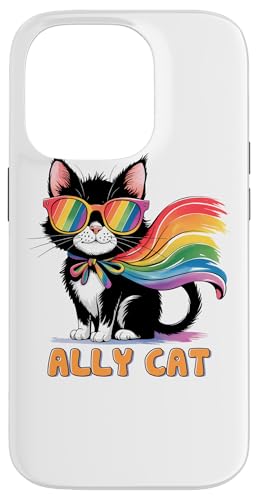 LGBTQ Pride T-Shirt – Ally Cat Regenbogenflagge Hülle für iPhone 14 Pro LGBTQ Pride T-Shirt – Ally Cat Regenbogenflagge Hülle für iPhone 14 Pro von Pride Month Shirt LGBTQ Love Is Always The Answer