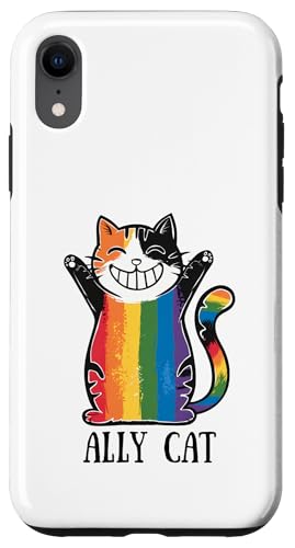 LGBTQ Pride T-Shirt – Ally Cat Regenbogenflagge Hülle für iPhone XR LGBTQ Pride T-Shirt – Ally Cat Regenbogenflagge Hülle für iPhone XR von Pride Month Shirt LGBTQ Love Is Always The Answer