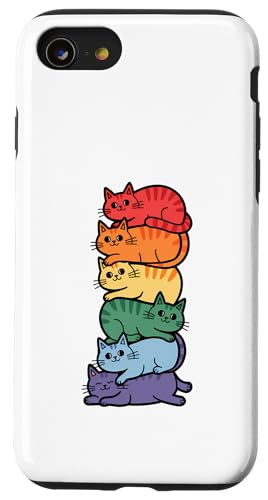 LGBTQ Pride T-Shirt – Cat Regenbogenflagge Hülle für iPhone SE (2020) / 7 / 8 von Pride Month Shirt LGBTQ Love Is Always The Answer