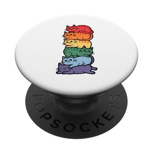 LGBTQ Pride T-Shirt – Cat Regenbogenflagge PopSockets Klebender PopGrip LGBTQ Pride T-Shirt – Cat Regenbogenflagge PopSockets Klebender PopGrip von Pride Month Shirt LGBTQ Love Is Always The Answer