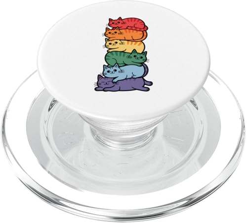 LGBTQ Pride T-Shirt – Cat Regenbogenflagge PopSockets PopGrip für MagSafe LGBTQ Pride T-Shirt – Cat Regenbogenflagge PopSockets PopGrip für MagSafe von Pride Month Shirt LGBTQ Love Is Always The Answer