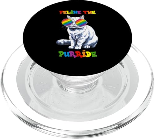 LGBTQ Pride T-Shirt – Feelin The Purride Regenbogenflagge PopSockets PopGrip für MagSafe LGBTQ Pride T-Shirt – Feelin The Purride Regenbogenflagge PopSockets PopGrip für MagSafe von Pride Month Shirt LGBTQ Love Is Always The Answer