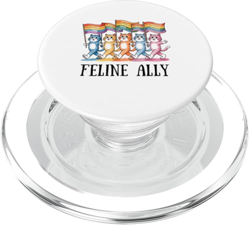LGBTQ Pride T-Shirt – Feline Ally Cat Regenbogenflagge PopSockets PopGrip für MagSafe LGBTQ Pride T-Shirt – Feline Ally Cat Regenbogenflagge PopSockets PopGrip für MagSafe von Pride Month Shirt LGBTQ Love Is Always The Answer