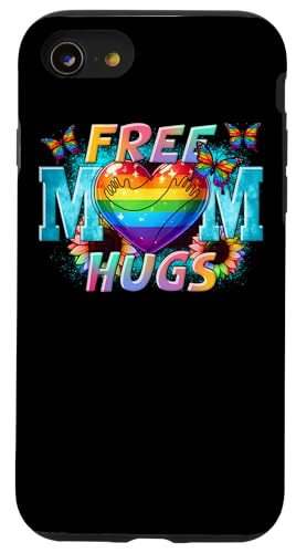 LGBTQ Pride T-Shirt – Free Mom Hugs Regenbogenflagge Hülle für iPhone SE (2020) / 7 / 8 von Pride Month Shirt LGBTQ Love Is Always The Answer