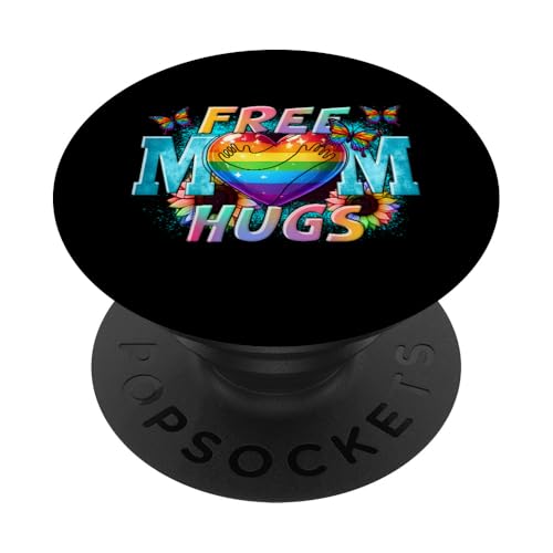 LGBTQ Pride T-Shirt – Free Mom Hugs Regenbogenflagge PopSockets Klebender PopGrip LGBTQ Pride T-Shirt – Free Mom Hugs Regenbogenflagge PopSockets Klebender PopGrip von Pride Month Shirt LGBTQ Love Is Always The Answer