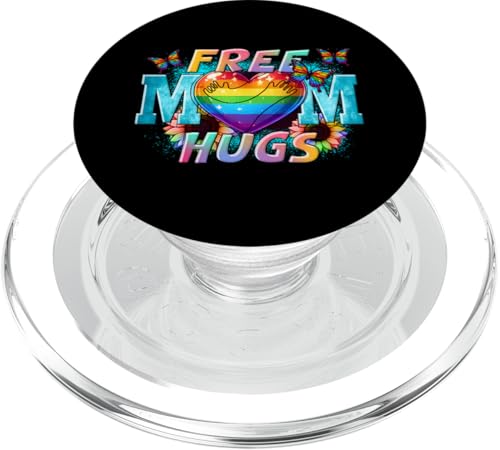 LGBTQ Pride T-Shirt – Free Mom Hugs Regenbogenflagge PopSockets PopGrip für MagSafe von Pride Month Shirt LGBTQ Love Is Always The Answer