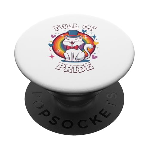 LGBTQ Pride T-Shirt – Full Of Pride Regenbogenflagge PopSockets Klebender PopGrip LGBTQ Pride T-Shirt – Full Of Pride Regenbogenflagge PopSockets Klebender PopGrip von Pride Month Shirt LGBTQ Love Is Always The Answer
