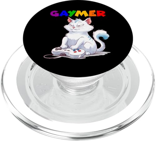 LGBTQ Pride T-Shirt – Gaymer Cat Regenbogenflagge PopSockets PopGrip für MagSafe LGBTQ Pride T-Shirt – Gaymer Cat Regenbogenflagge PopSockets PopGrip für MagSafe von Pride Month Shirt LGBTQ Love Is Always The Answer
