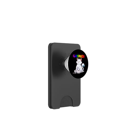 LGBTQ Pride T-Shirt – Gaymer Cat Regenbogenflagge PopSockets PopWallet für MagSafe LGBTQ Pride T-Shirt – Gaymer Cat Regenbogenflagge PopSockets PopWallet für MagSafe von Pride Month Shirt LGBTQ Love Is Always The Answer