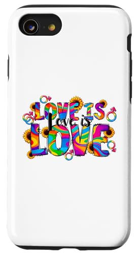LGBTQ Pride T-Shirt – Love Is Love Regenbogenflagge Hülle für iPhone SE (2020) / 7 / 8 von Pride Month Shirt LGBTQ Love Is Always The Answer