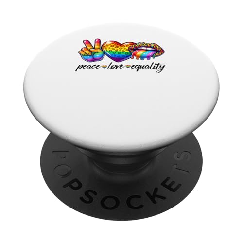 LGBTQ Pride T-Shirt – Peace Love Equality Regenbogenflagge PopSockets Klebender PopGrip LGBTQ Pride T-Shirt – Peace Love Equality Regenbogenflagge PopSockets Klebender PopGrip von Pride Month Shirt LGBTQ Love Is Always The Answer