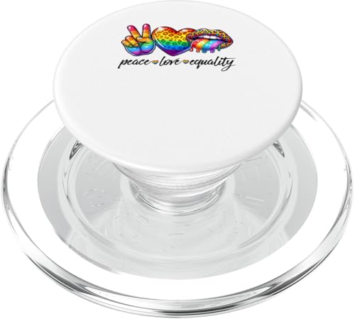 LGBTQ Pride T-Shirt – Peace Love Equality Regenbogenflagge PopSockets PopGrip für MagSafe LGBTQ Pride T-Shirt – Peace Love Equality Regenbogenflagge PopSockets PopGrip für MagSafe von Pride Month Shirt LGBTQ Love Is Always The Answer
