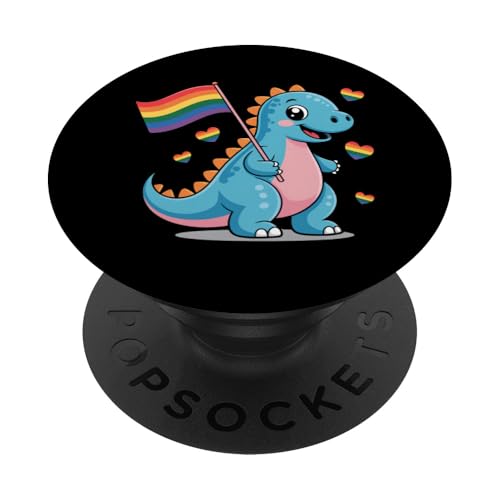 LGBTQ Pride T-Shirt – Pride Dinosaur Regenbogenflagge PopSockets Klebender PopGrip LGBTQ Pride T-Shirt – Pride Dinosaur Regenbogenflagge PopSockets Klebender PopGrip von Pride Month Shirt LGBTQ Love Is Always The Answer