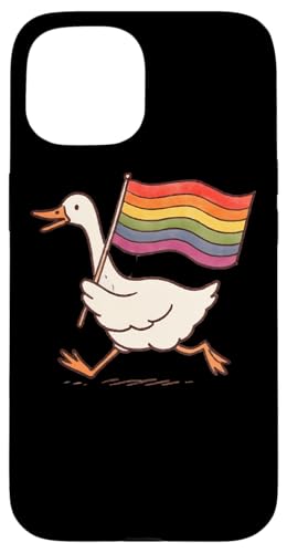 LGBTQ Pride T-Shirt – Pride Goose Regenbogenflagge Hülle für iPhone 15 LGBTQ Pride T-Shirt – Pride Goose Regenbogenflagge Hülle für iPhone 15 von Pride Month Shirt LGBTQ Love Is Always The Answer