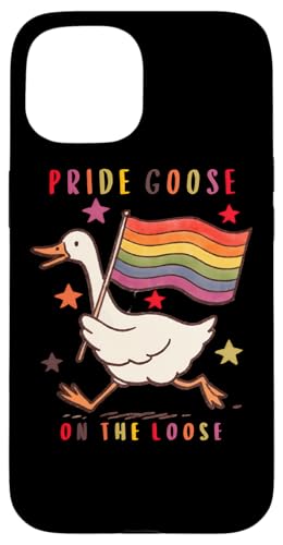 LGBTQ Pride T-Shirt – Pride Goose Regenbogenflagge Hülle für iPhone 15 LGBTQ Pride T-Shirt – Pride Goose Regenbogenflagge Hülle für iPhone 15 von Pride Month Shirt LGBTQ Love Is Always The Answer