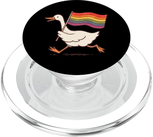 LGBTQ Pride T-Shirt – Pride Goose Regenbogenflagge PopSockets PopGrip für MagSafe von Pride Month Shirt LGBTQ Love Is Always The Answer