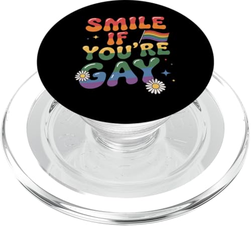 LGBTQ Pride T-Shirt – Smile If You´re Gay Regenbogenflagge PopSockets PopGrip für MagSafe LGBTQ Pride T-Shirt – Smile If You´re Gay Regenbogenflagge PopSockets PopGrip für MagSafe von Pride Month Shirt LGBTQ Love Is Always The Answer