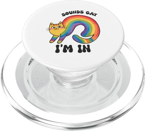LGBTQ Pride T-Shirt – Sounds Gay I´m In Cat Regenbogenflagge PopSockets PopGrip für MagSafe LGBTQ Pride T-Shirt – Sounds Gay I´m In Cat Regenbogenflagge PopSockets PopGrip für MagSafe von Pride Month Shirt LGBTQ Love Is Always The Answer