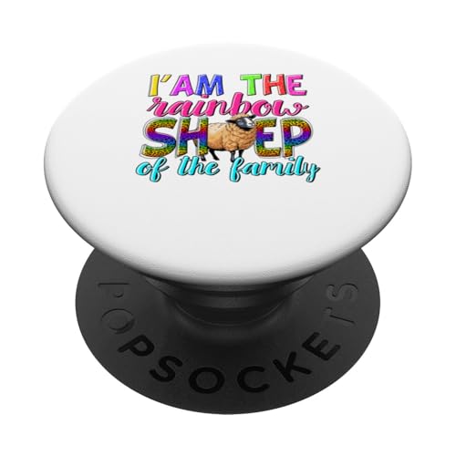 LGBTQ Pride T-Shirt – The Rainbow Sheep Regenbogenflagge PopSockets Klebender PopGrip von Pride Month Shirt LGBTQ Love Is Always The Answer