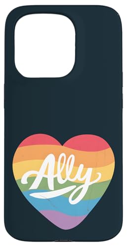 Cute Ally Rainbow Heart Pride - Proud Ally LGBTQ Pride Month Hülle für iPhone 15 Pro Cute Ally Rainbow Heart Pride - Proud Ally LGBTQ Pride Month Hülle für iPhone 15 Pro von Pride & Giggles Apparel.USA