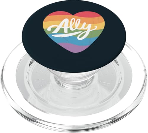 Cute Ally Rainbow Heart Pride - Proud Ally LGBTQ Pride Month PopSockets PopGrip für MagSafe Cute Ally Rainbow Heart Pride - Proud Ally LGBTQ Pride Month PopSockets PopGrip für MagSafe von Pride & Giggles Apparel.USA