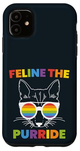 Feline the Purride LGBT-Katze — Gay Ally LGBTQ Pride Month Cat Hülle für iPhone 11 von Pride & Giggles Apparel.USA