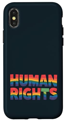 Rainbow Human Rights LGBT Pride - LGBTQ Pride Month für schwule Verbündete Hülle für iPhone X/XS Rainbow Human Rights LGBT Pride - LGBTQ Pride Month für schwule Verbündete Hülle für iPhone X/XS von Pride & Giggles Apparel.USA