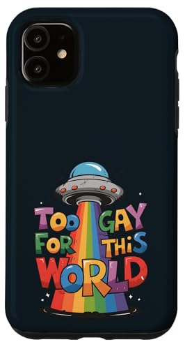 Zu schwul für dieses weltfremde UFO - Ally LGBTQ Pride Month Hülle für iPhone 11 Zu schwul für dieses weltfremde UFO - Ally LGBTQ Pride Month Hülle für iPhone 11 von Pride & Giggles Apparel.USA