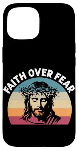 Glaube statt Angst Christliche Jesus-Religiöse Christus-Kirche Hülle für iPhone 15 von Priests Worship Prayer Pastors Bible Reader Nuns