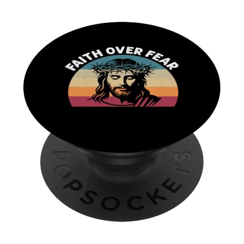 Glaube statt Angst Christliche Jesus-Religiöse Christus-Kirche PopSockets Klebender PopGrip Glaube statt Angst Christliche Jesus-Religiöse Christus-Kirche PopSockets Klebender PopGrip von Priests Worship Prayer Pastors Bible Reader Nuns