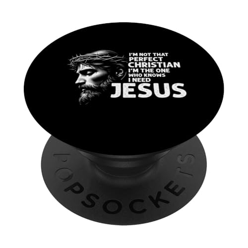 Ich bin nicht der perfekte Christ, ich bin derjenige, der Jesus kennt PopSockets Klebender PopGrip Ich bin nicht der perfekte Christ, ich bin derjenige, der Jesus kennt PopSockets Klebender PopGrip von Priests Worship Prayer Pastors Bible Reader Nuns
