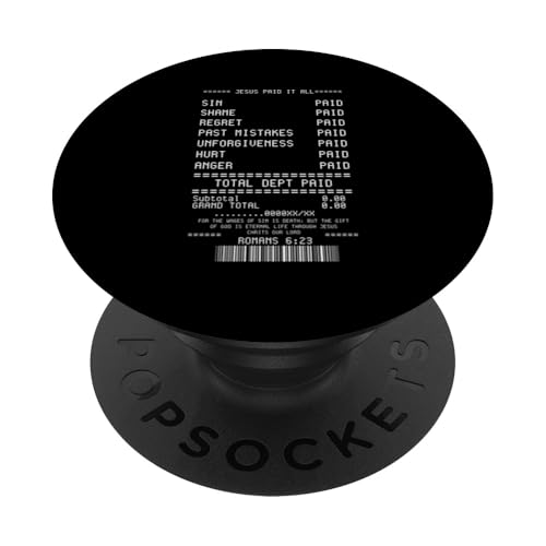 Jesus Paid It All Quittung Religiöser Anbeter Christian PopSockets Klebender PopGrip Jesus Paid It All Quittung Religiöser Anbeter Christian PopSockets Klebender PopGrip von Priests Worship Prayer Pastors Bible Reader Nuns