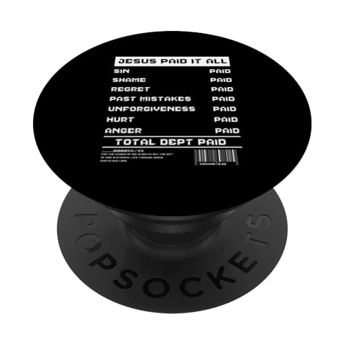 Jesus Paid It All Quittung Religiöser Anbeter Christian PopSockets Klebender PopGrip Jesus Paid It All Quittung Religiöser Anbeter Christian PopSockets Klebender PopGrip von Priests Worship Prayer Pastors Bible Reader Nuns