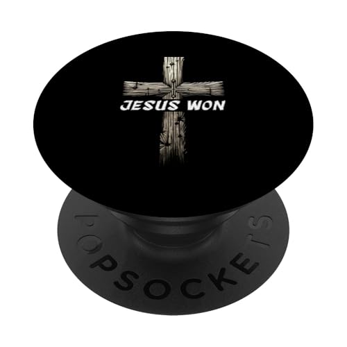 Jesus gewann christlich religiöse Gläubige Katholiken Anbeter PopSockets Klebender PopGrip Jesus gewann christlich religiöse Gläubige Katholiken Anbeter PopSockets Klebender PopGrip von Priests Worship Prayer Pastors Bible Reader Nuns
