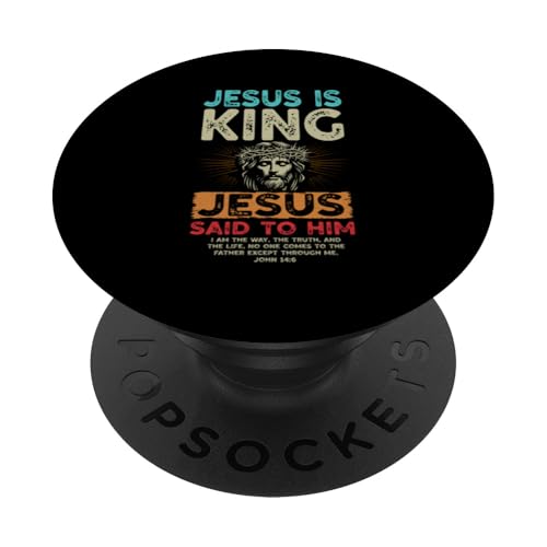 Jesus ist König, sagte zu ihm, christlicher religiöser Anbeter PopSockets Klebender PopGrip Jesus ist König, sagte zu ihm, christlicher religiöser Anbeter PopSockets Klebender PopGrip von Priests Worship Prayer Pastors Bible Reader Nuns